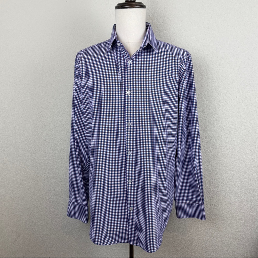 MIZZEN + MAIN Men’s Leeward Long Sleeve Performance Button Down | XL Trim Fit